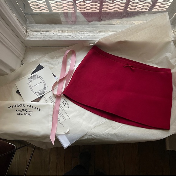 NWT Mirror Palais Ruby Knit Mini Skort - Picture 3 of 8